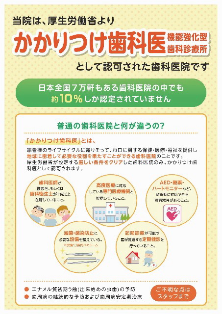 かかりつけ機能強化型診療所の認定